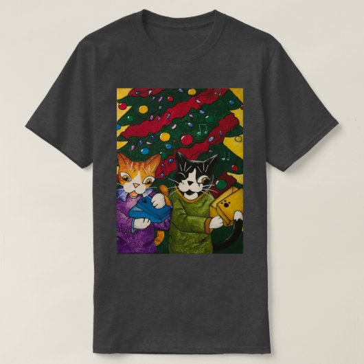 Christmas Gift Cats  T-shirt (Design voorkant)