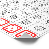 Christmas Gift Exchange Games, Christmas Dice Game Poster (Hoek)