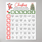 Christmas Gift Exchange Games, Christmas Dice Game Poster (Voorkant)