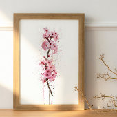 Christmas Gift Flower Cherry Blossom Poster