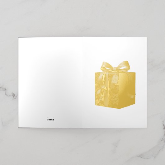 Christmas Gift Folie Feestdagenkaart (Buiten Laag)