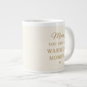 Christmas Gift for Mom – Warmest Moment Cozy Quote Grote Koffiekop (Voorkant rechts)