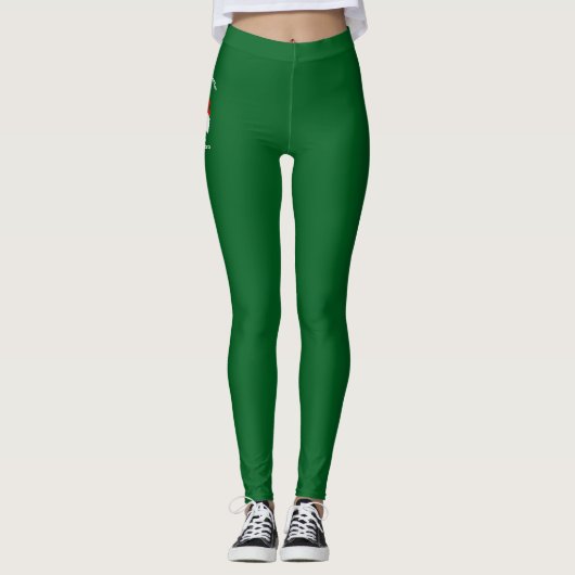 Christmas gift for sister mother Modern green  Leggings (Voorkant)