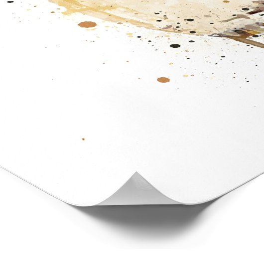 Christmas Gift Fragrance Bottle 'Gold' Poster (Hoek)