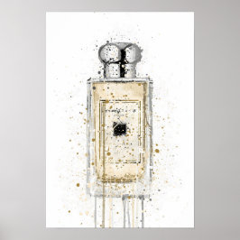 Christmas Gift Fragrance Bottle 'Pale Gold' Poster