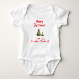Christmas Gift From Baby To Grandma, Custom Romper