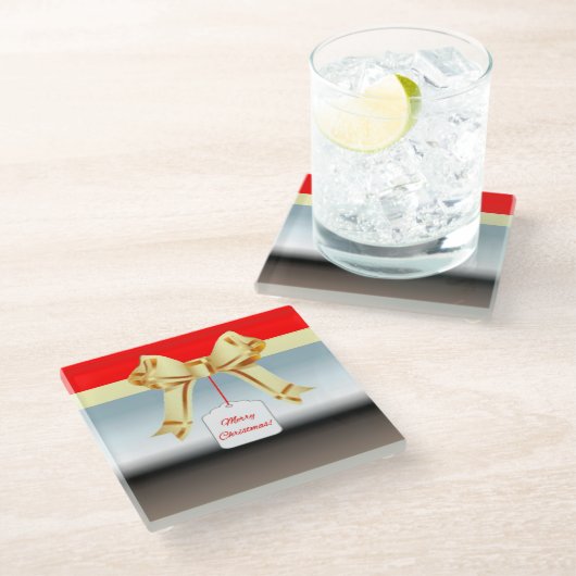 Christmas Gift Glass Onderzetter Glazen Onderzetter (Schuin)