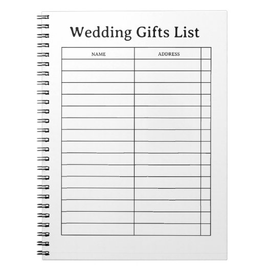 Christmas Gift List Notepad Notitieboek (Voorkant)