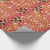 Christmas gift love flower of life Geschenkpapier Cadeaupapier (Hoek)