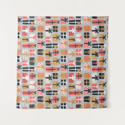 Christmas gift pattern wandkleed (Voorkant (horizontaal))