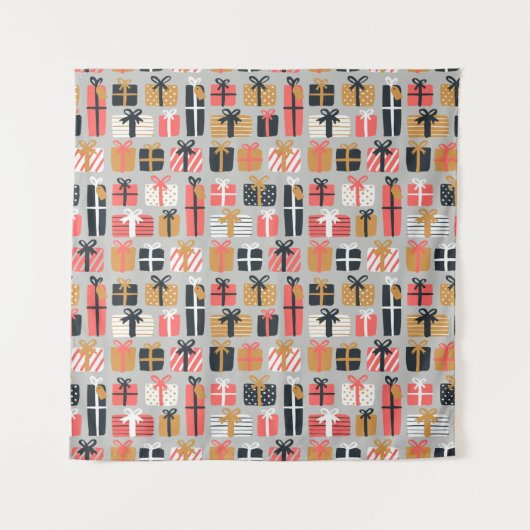 Christmas gift pattern wandkleed (Voorkant)