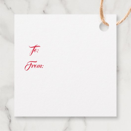 Christmas Gift Tag Bedankjes Labels (Achterkant)