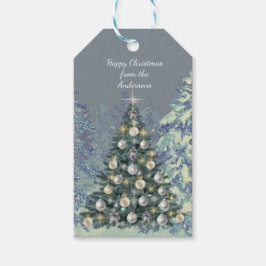 Christmas Gift Tag - Winter Forest Snow Cadeaulabel