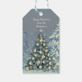 Christmas Gift Tag - Winter Forest Snow Cadeaulabel (Achterkant)