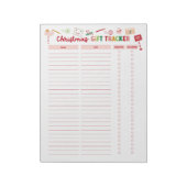 Christmas Gift Tracker Checklist Notitieblok (Linkerzijde)