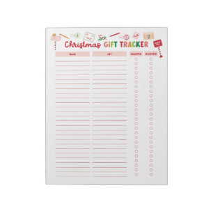 Christmas Gift Tracker Checklist Notitieblok
