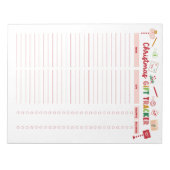 Christmas Gift Tracker Checklist Notitieblok (Voorkant)