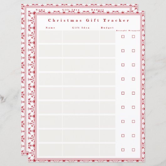 Christmas Gift Tracker voor Multomap (Voorkant / Achterkant)