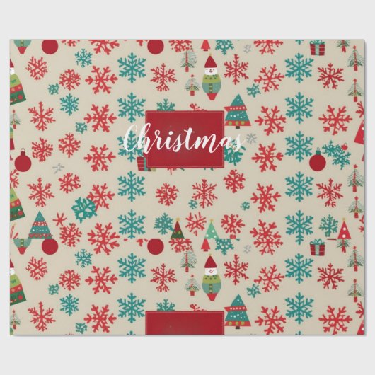 Christmas Gift Wrap Design Cadeaupapier (Vlak)