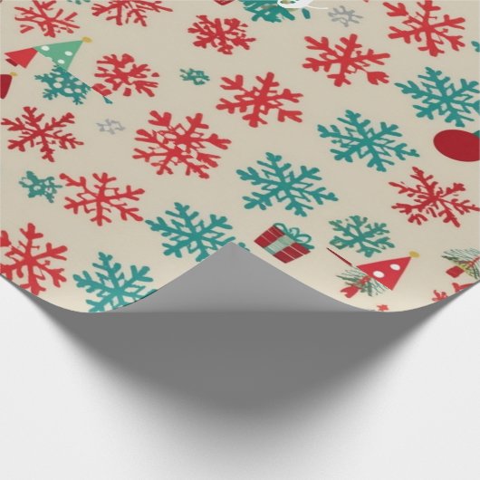 Christmas Gift Wrap Design Cadeaupapier (Hoek)