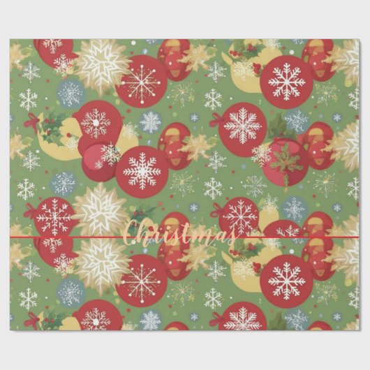 Christmas Gift Wrap Design Cadeaupapier (Vlak)