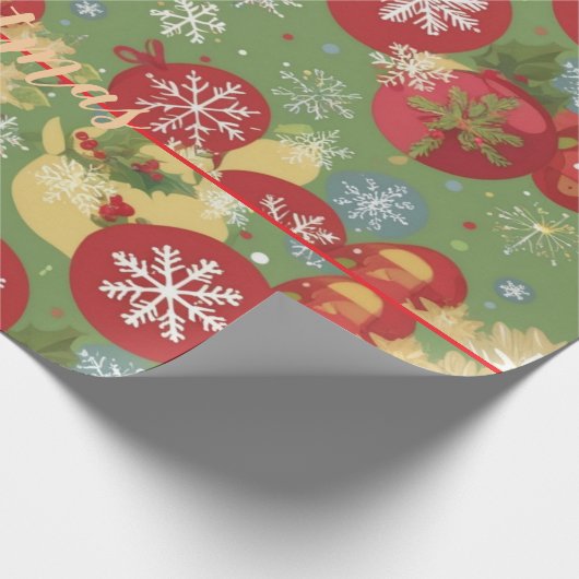 Christmas Gift Wrap Design Cadeaupapier (Hoek)