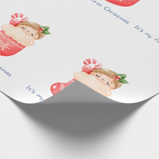 Christmas Gift Wrap - eerste kerst Cadeaupapier (Hoek)