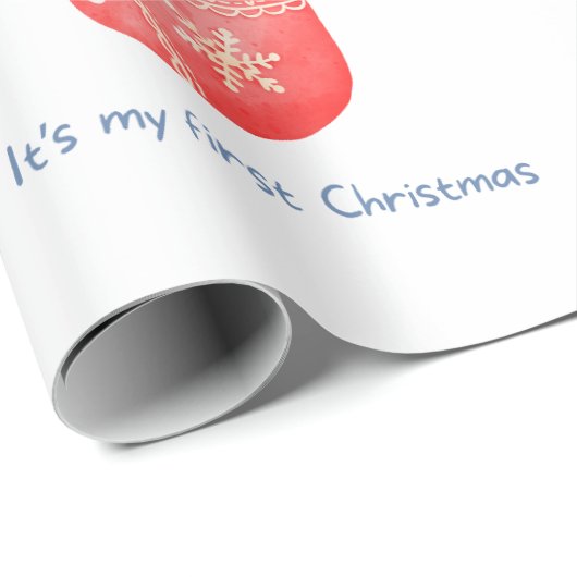 Christmas Gift Wrap - eerste kerst Cadeaupapier (Rol Hoek)