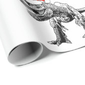 CHRISTMAS GIFT WRAP MET DINOSAURS MET SANTA HATS CADEAUPAPIER (Rol Hoek)