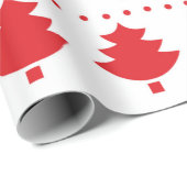 CHRISTMAS GIFT WRAP SCANDINAVIAN REINDEER IN RED CADEAUPAPIER (Rol Hoek)