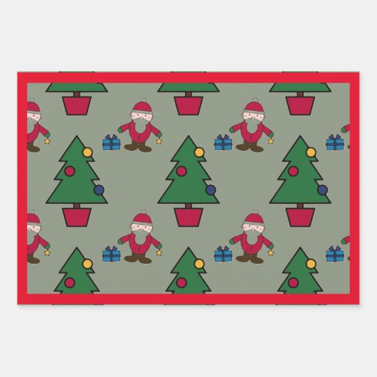 CHRISTMAS GIFT WRAP SHEET SCANDINAVIAN PATTERN INPAKPAPIER VEL (Voorkant 2)
