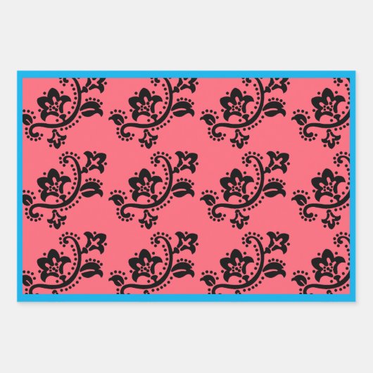 CHRISTMAS GIFT WRAP SHEET SCANDINAVIAN PATTERN INPAKPAPIER VEL (Voorkant)