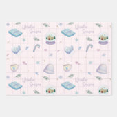 Christmas Gift Wrap with Festive Holiday Patterns  Inpakpapier Vel (Voorkant 2)