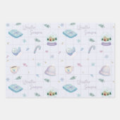 Christmas Gift Wrap with Festive Holiday Patterns  Inpakpapier Vel (Voorkant)