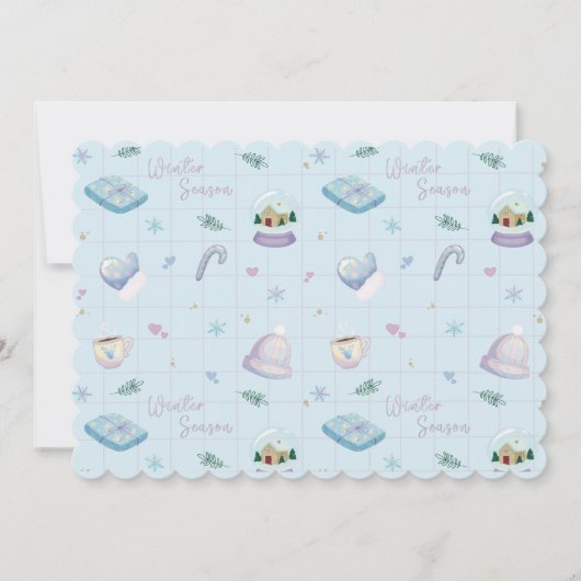 Christmas Gift Wrap with Festive Holiday Patterns Kaart (Voorkant)