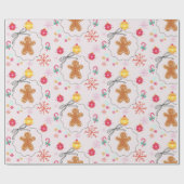 Christmas Gift Wrap with Gingerbread Cadeaupapier (Vlak)