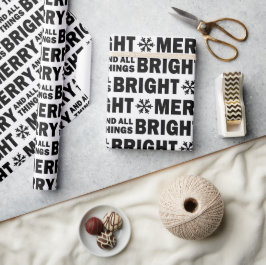 Christmas Gift Wrapping Paper | Merry and Bright Cadeaupapier