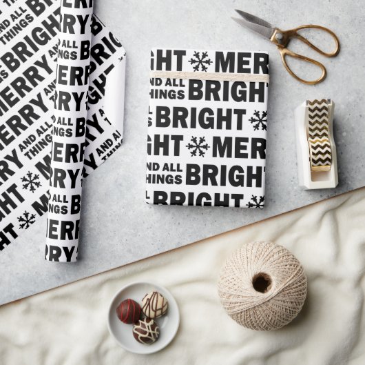 Christmas Gift Wrapping Paper | Merry and Bright Cadeaupapier (Crafts)