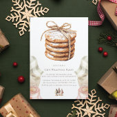 Christmas Gift Wrapping Party Waterverf Cookie Kaart