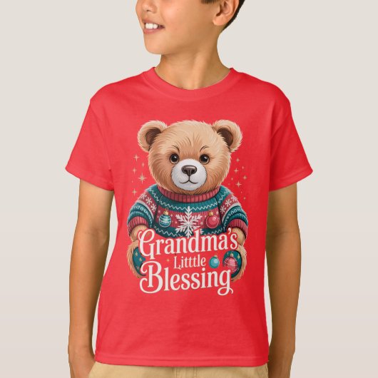 Christmas Gifts for Grandkids Grandma’s Blessing T-shirt (Voorkant)