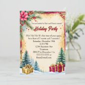 Christmas Gifts Holiday Party Kaart (Staand voorkant)