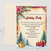 Christmas Gifts Holiday Party Kaart (Voorkant / Achterkant)