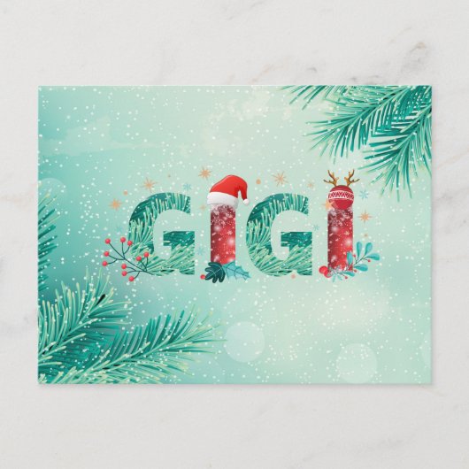 Christmas Gigi Briefkaart (Voorkant)