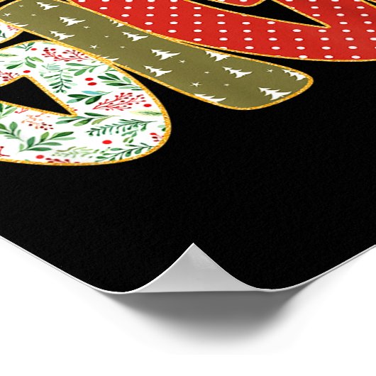 Christmas Gigi Coquette Holiday Grandma  Poster (Hoek)