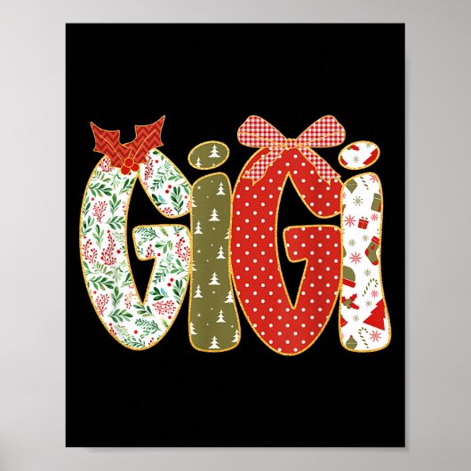 Christmas Gigi Coquette Holiday Grandma  Poster (Voorkant)