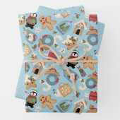 Christmas Ginger Bread Gift Wrap Inpakpapier Vel (In situ)