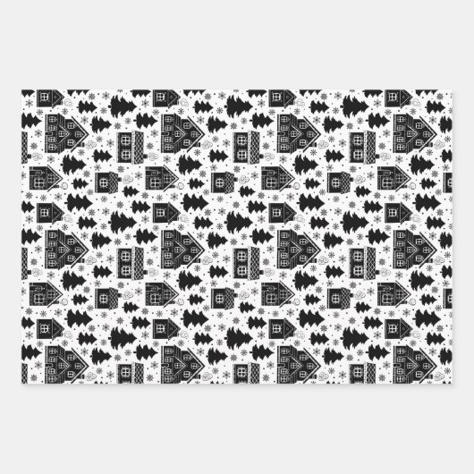 CHRISTMAS GINGER BREAD HOUSE CUSTOM MONOGRAM INPAKPAPIER VEL (Voorkant)