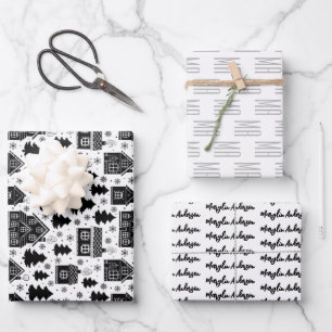 CHRISTMAS GINGER BREAD HOUSE CUSTOM MONOGRAM INPAKPAPIER VEL