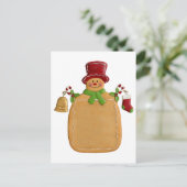 Christmas Ginger Bread Man Briefkaart (Staand voorkant)