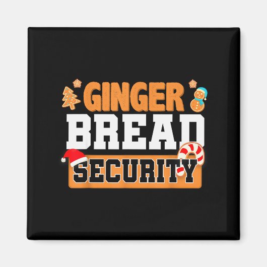 Christmas Ginger Bread Man Dads Cookie Baking Crew Magneet (Voorkant)